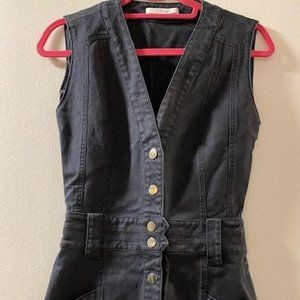 DEREK LAM 10 CROSBY STRETCH DENIM SNAP DRESS